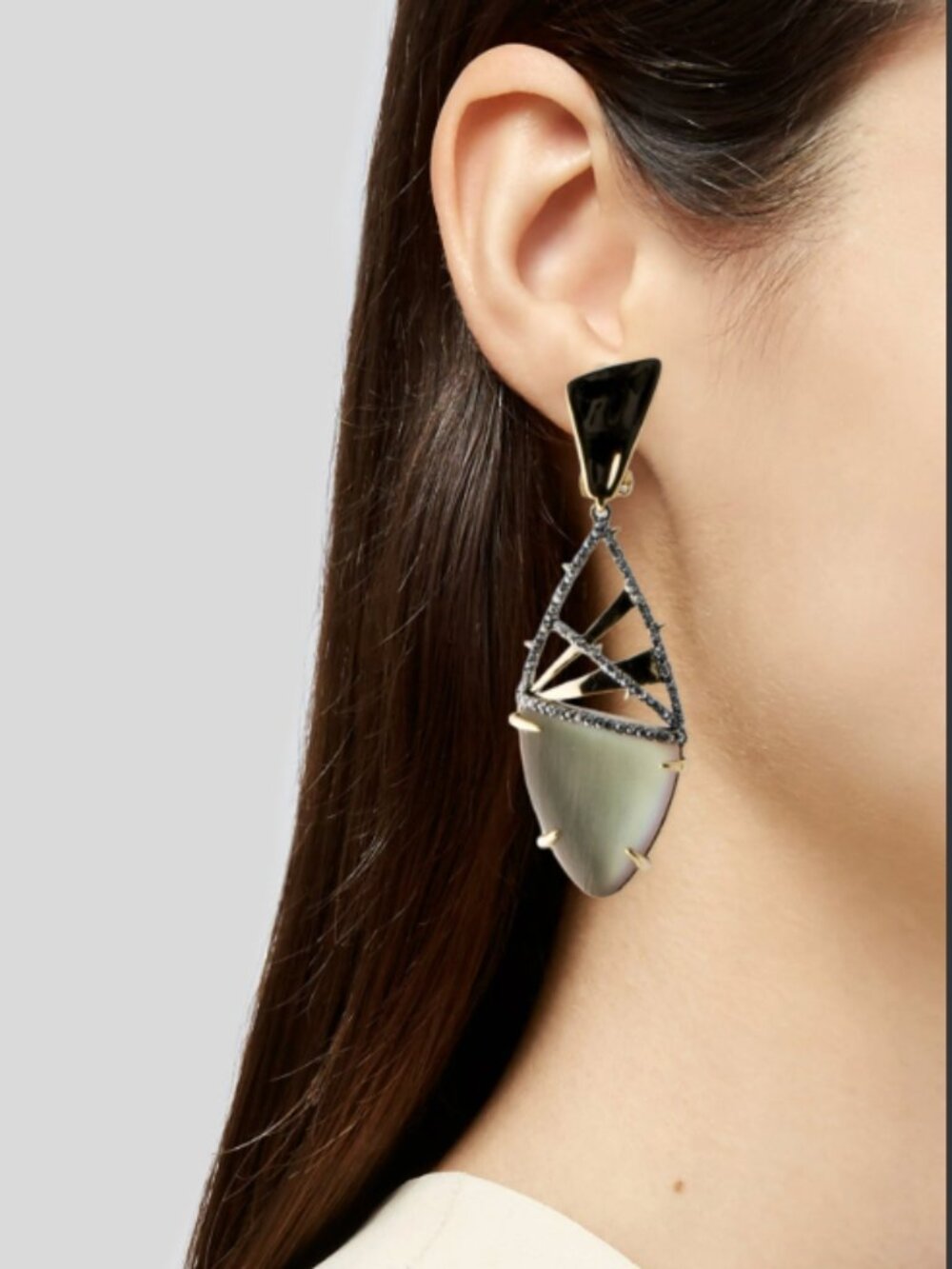 LIKE NEW. Alexis Bittar Crystal Drop Clip Earrings